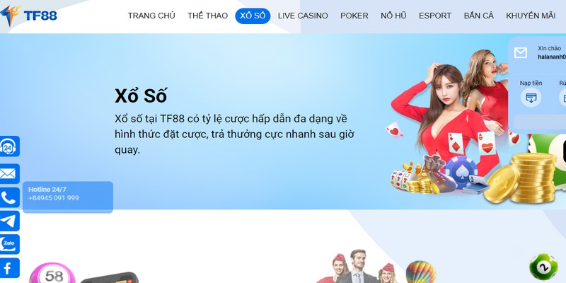 Xổ số TF88 là trải nghiệm cá cược cuốn hút, thu hút đông đảo bet thủ gia nhập