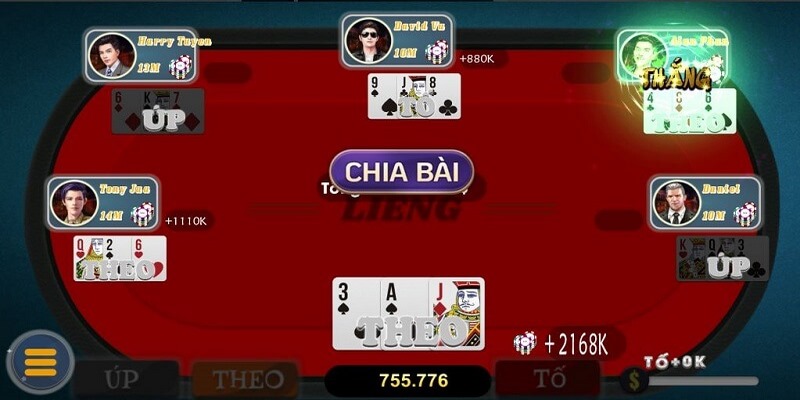 Bài Liêng tại TF88 có luật chơi cũng tương tự như với game truyền thống